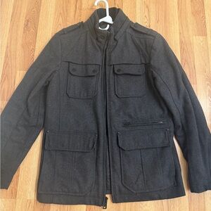 Men's charcoal Wool Style Jacket
